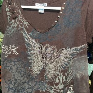#912 (XXL)RXB ladies Winged angelsWall Art in Brown and Cream